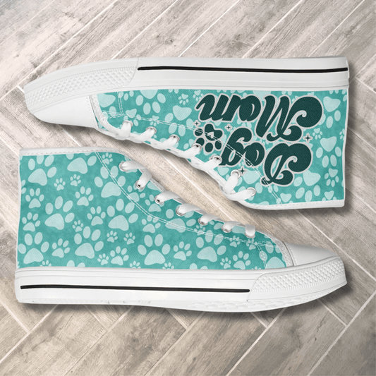 Dog Mom Teal Sneakers